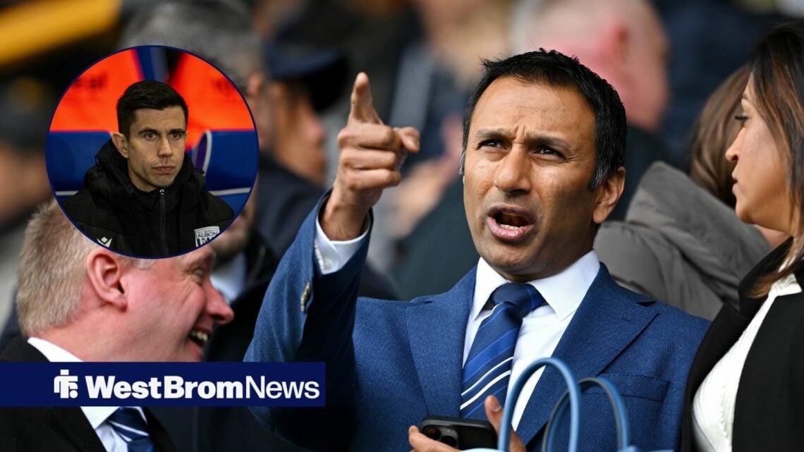 Shilen Patel is pointing at a circular inset of Eric Ramsay.