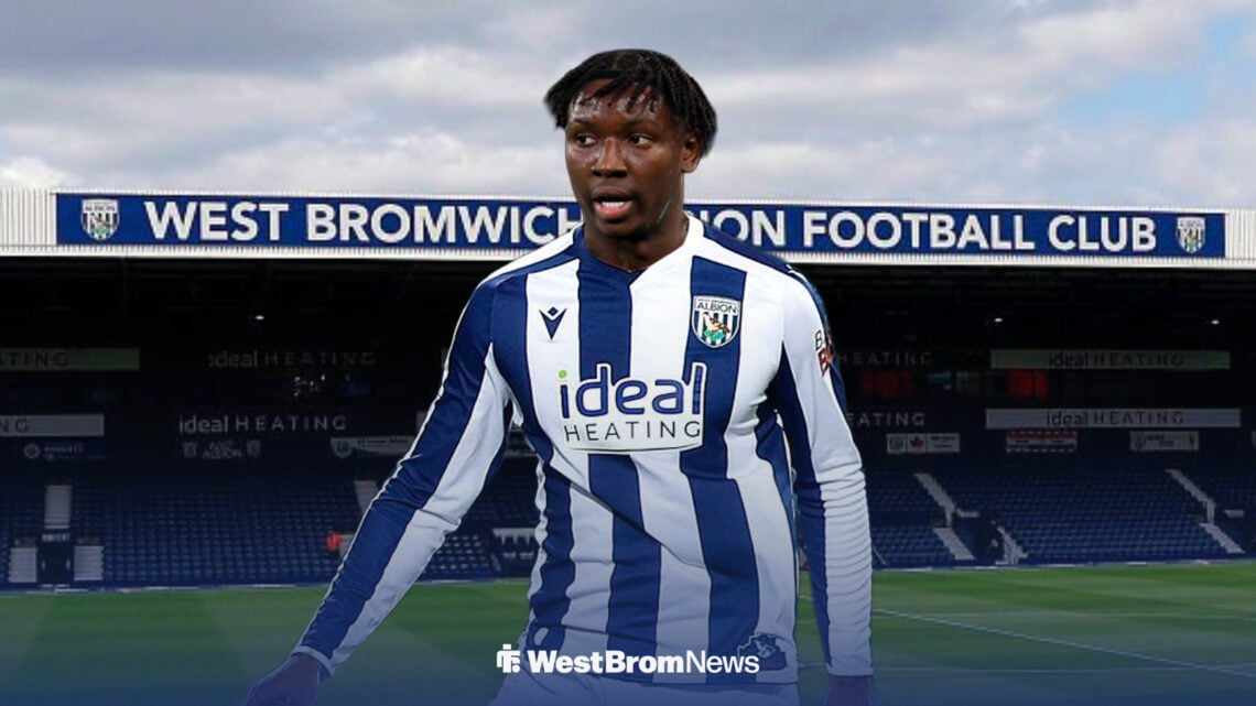 Jamaldeen Jimoh-Aloba in West Brom kit ahead of The Hawthorns