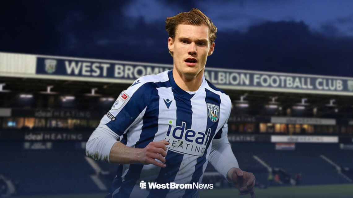 Svante Ingelsson in a West Brom shirt.