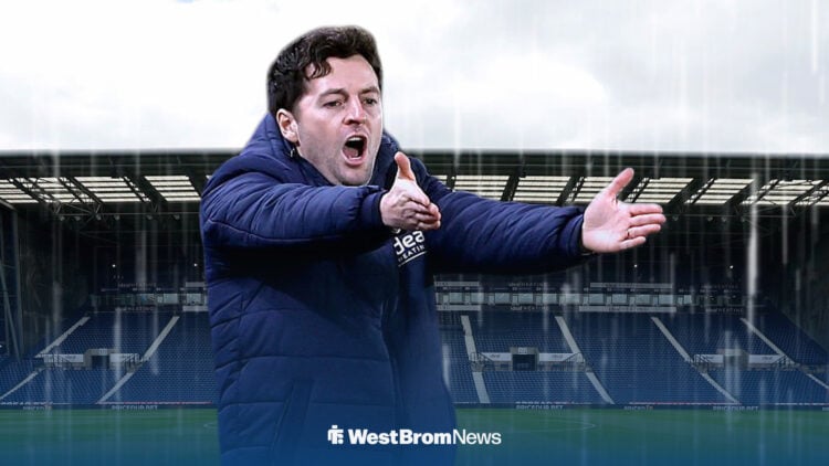 Ryan Mason with his arms outstretched at The Hawthorns.
