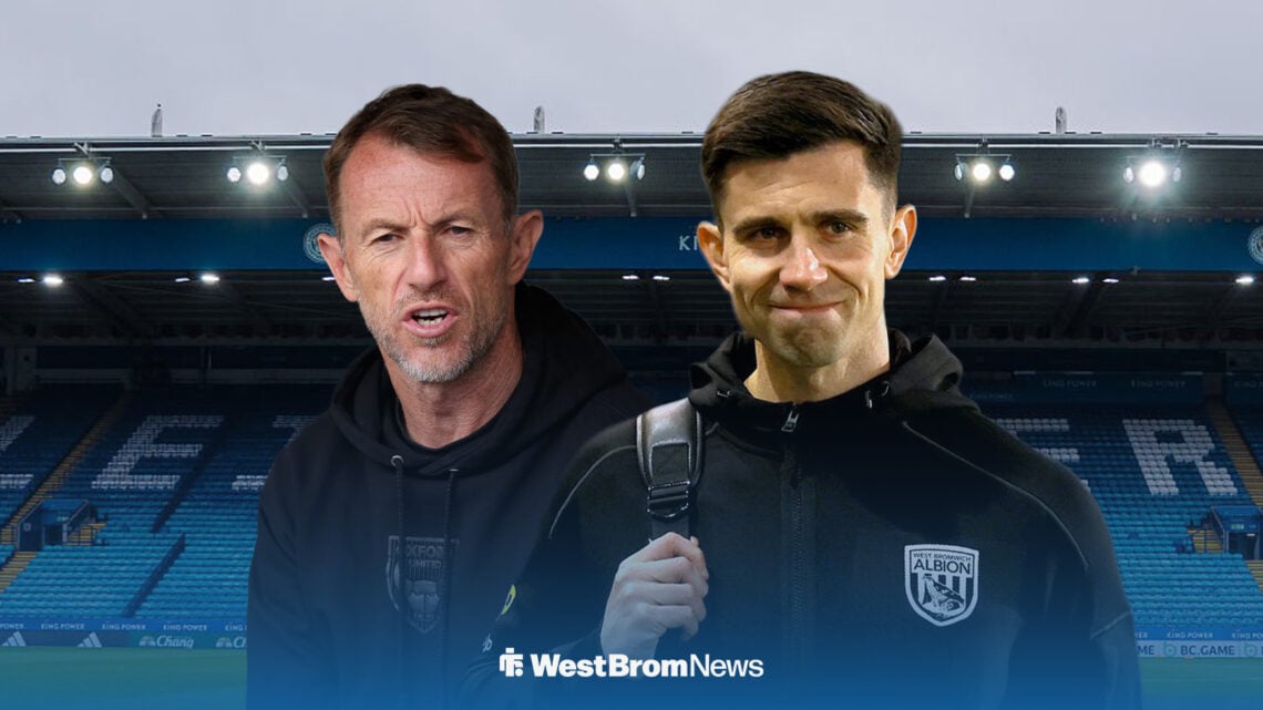 Eric Ramsay alongside Gary Rowett ahead of the King Power Stadium.