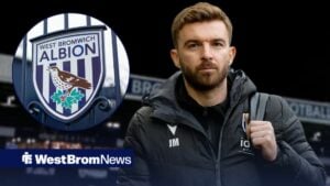 James Morrison West Brom interim boss, looking at gates to The Hawthorns, home of West Bromwich Albion's football club.