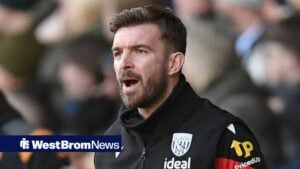 James Morrison looking shocked on the touchline for West Brom