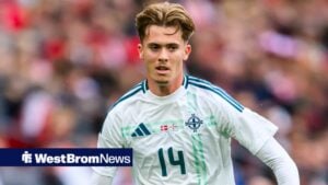 Isaac Price playing for Northern Ireland