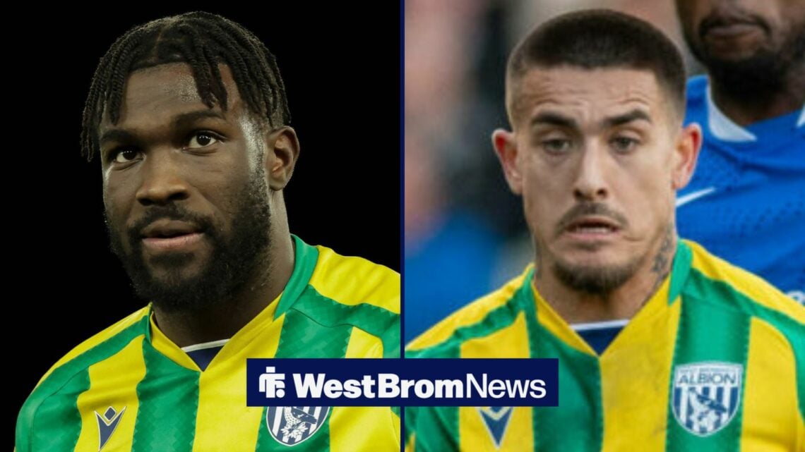 Daryl Dike playing for West Brom alongside Danny Imray playing for West Brom