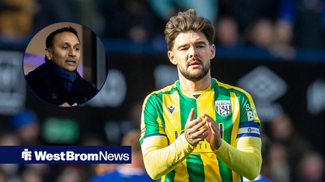 Alex Mowatt of West Brom applauds the supporters after the Sky Bet Championship match between Ipswich Town and West Bromwich Albion, Shilen Patel, ...