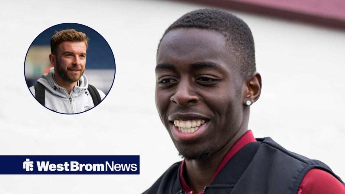 West Brom gem Eseosa Sule smiling in Motherwell gear, James Morrison of West Bromwich Albion arrives at the stadium before the Sky Bet Championship...