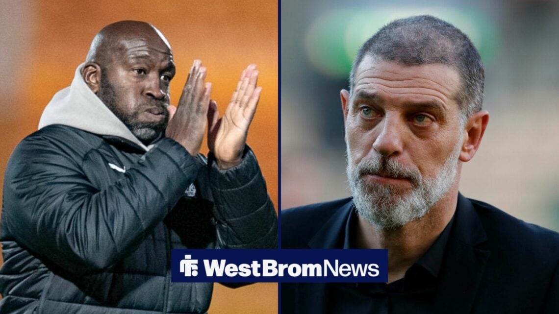 Darren Moore next to Slaven Bilic