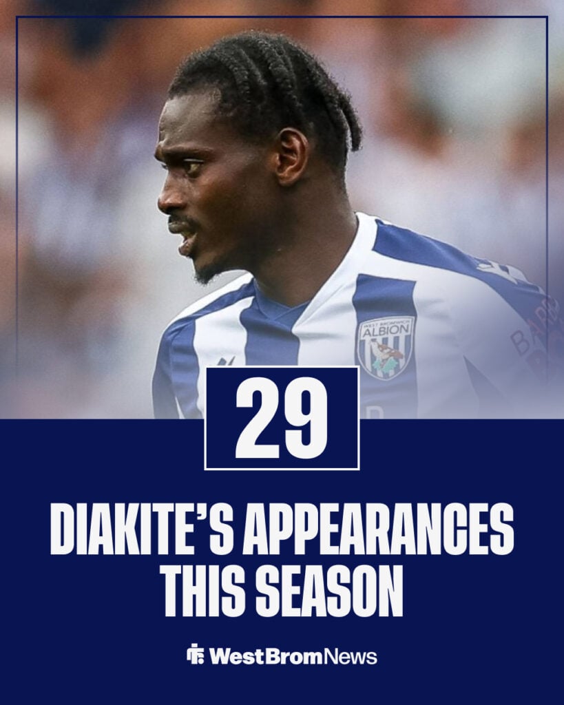 Ousmane Diakite of WBA is in action during the Sky Bet Championship match between West Bromwich Albion and Blackburn Rovers.