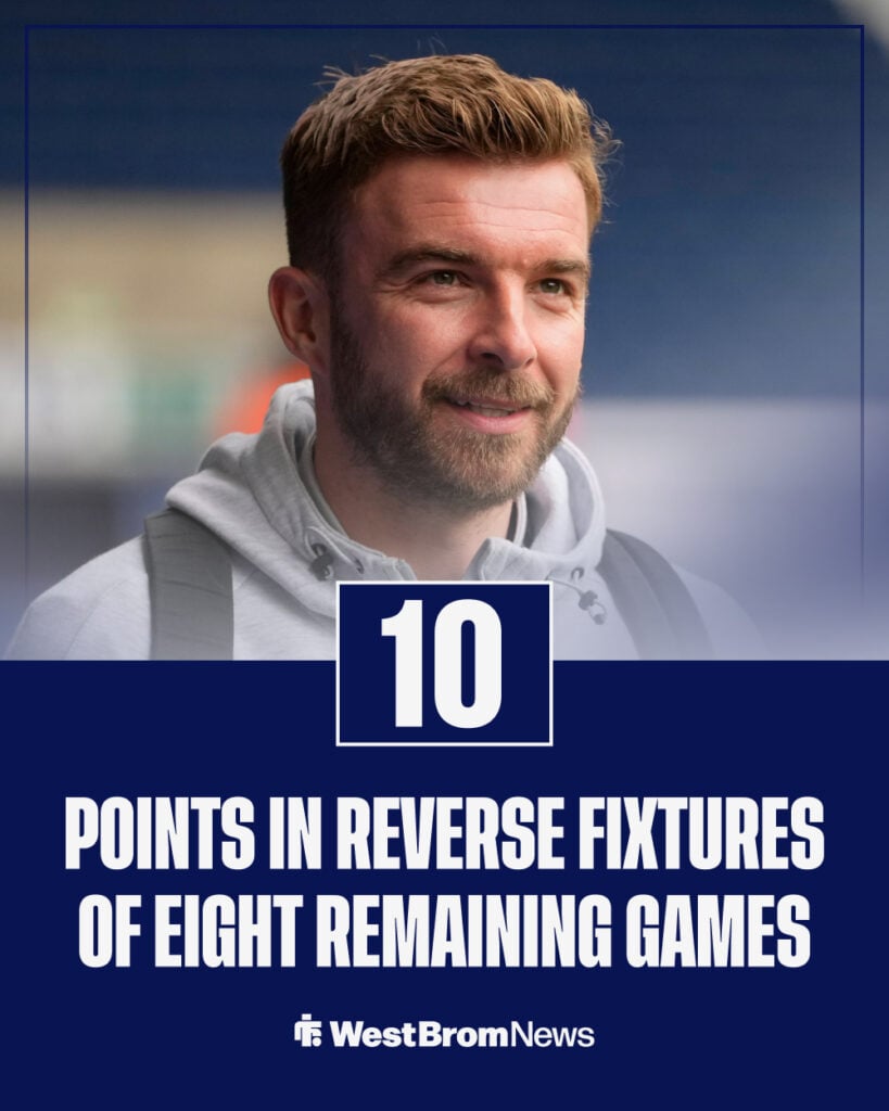 West Brom points won in reverse fixtures this season