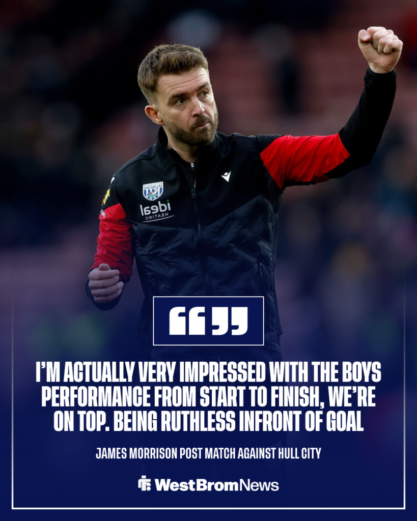 James Morrison's quotes as West Brom's win over Hull