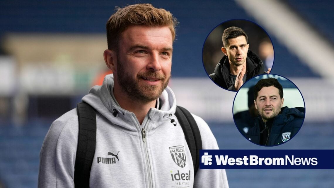 James Morrison looking at circular insets of Eric Ramsay and Ryan Mason.