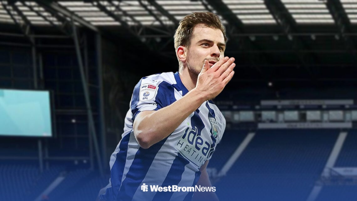 Jayson Molumby celebrating at The Hawthorns.