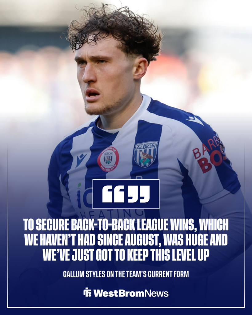 Callum Styles on West Brom's recent form in the Championship.
