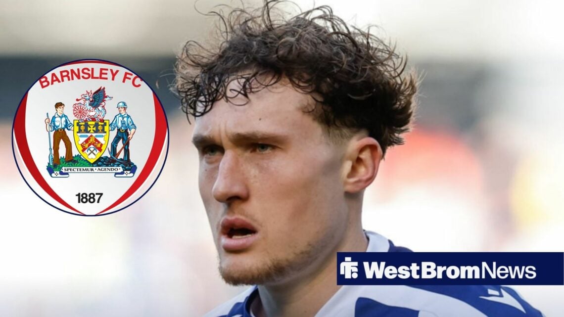 Barnsley badge (inset) and Callum Styles looking stern