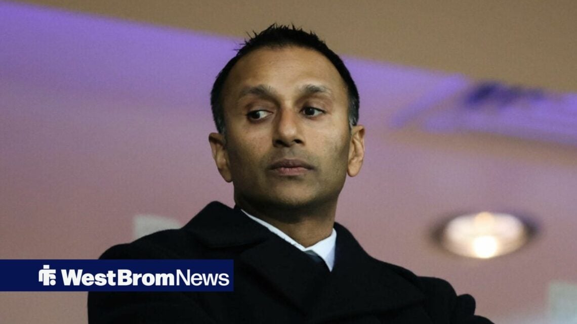 Shilen Patel looking worried at the Hawthorns for West Brom