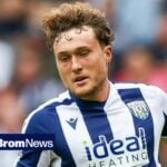 Callum Styles playing for West Brom