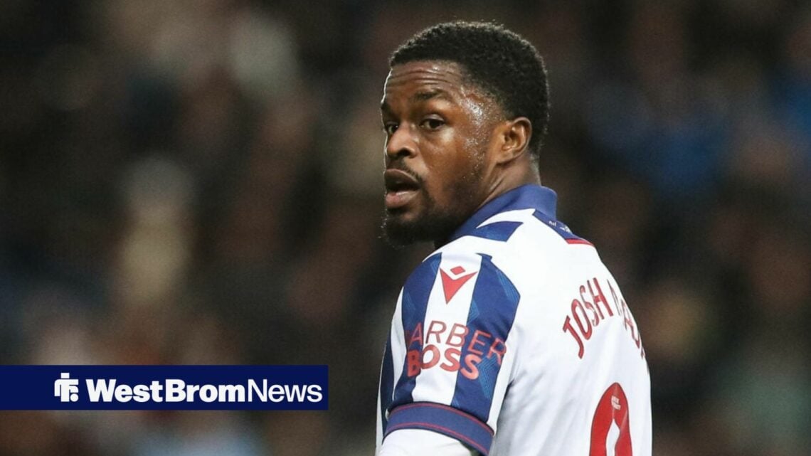 Josh Maja in West Brom's home kit for the 2025-26 Sky Bet Championship season.