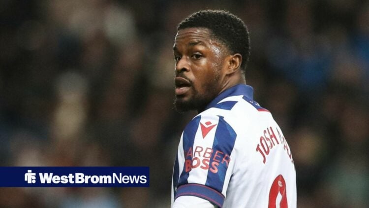 Josh Maja in West Brom's home kit for the 2025-26 Sky Bet Championship season.