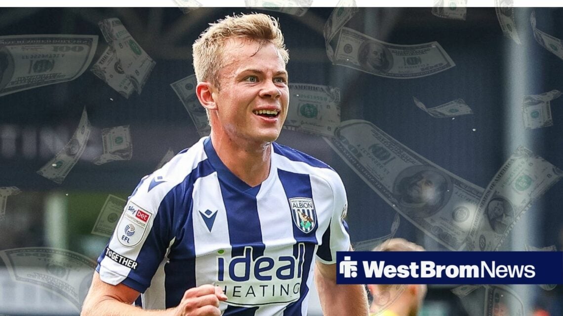 West Brom striker Aune Heggebo celebrates a goal