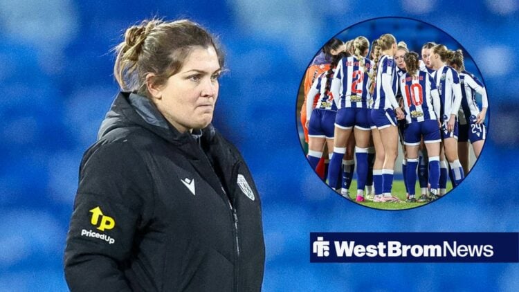Siobhan Hodgetts-Still and her West Brom players (inset)