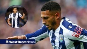 Karlan Grant running left with Jake Livermore in circular inset