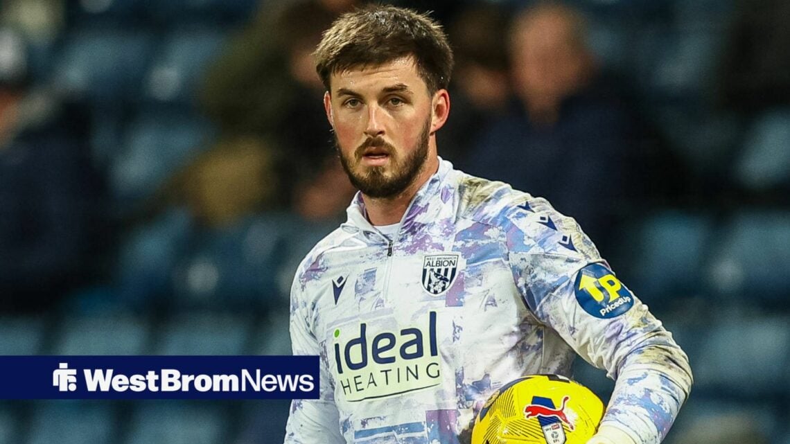 Joe Wildsmith warming up for West Brom