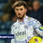 Joe Wildsmith warming up for West Brom