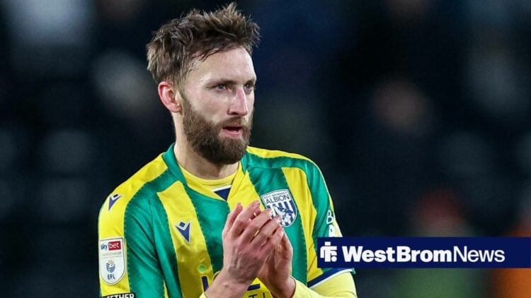 Nat Phillips of West Brom clapping supporters