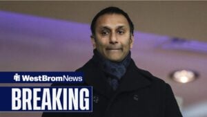 Shilen Patel looking dejected at The Hawthorns
