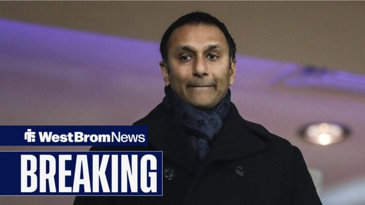 Shilen Patel looking dejected at The Hawthorns