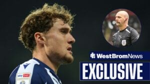 Callum Styles in action for West Brom, Robert Madley during the Sky Bet Championship match Sheffield United vs Watford at Bramall Lane.