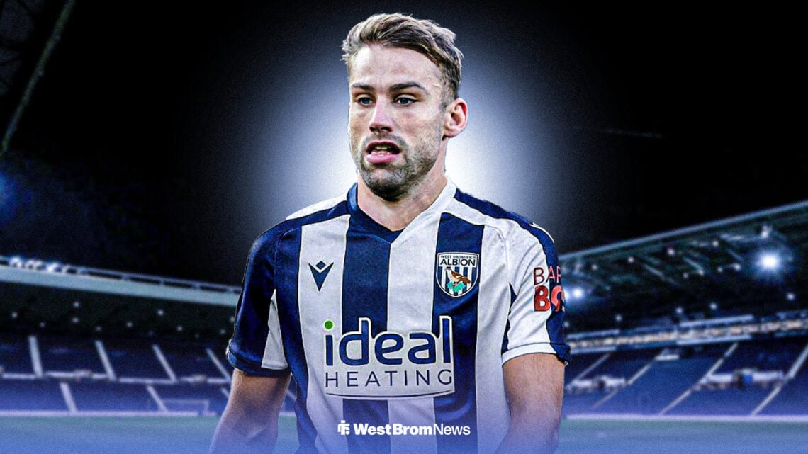 West Brom defender Charlie Taylor stood in front of The Hawthorns