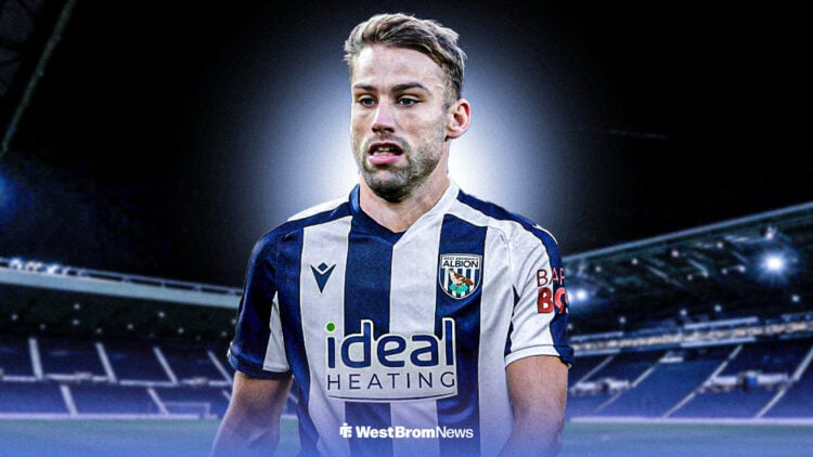 West Brom defender Charlie Taylor stood in front of The Hawthorns