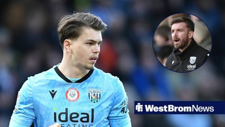 West Bromwich Albion Goalkeeper Josh Griffiths during the Sky Bet Championship match vs Hull City, West Bromwich Albion Interim Head Coach James Mo...