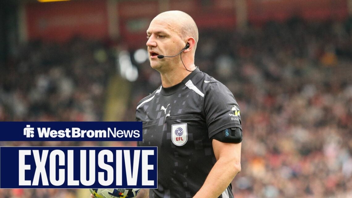 Referee Robert Madley during the Sky Bet Championship match Sheffield United vs Watford at Bramall Lane.
