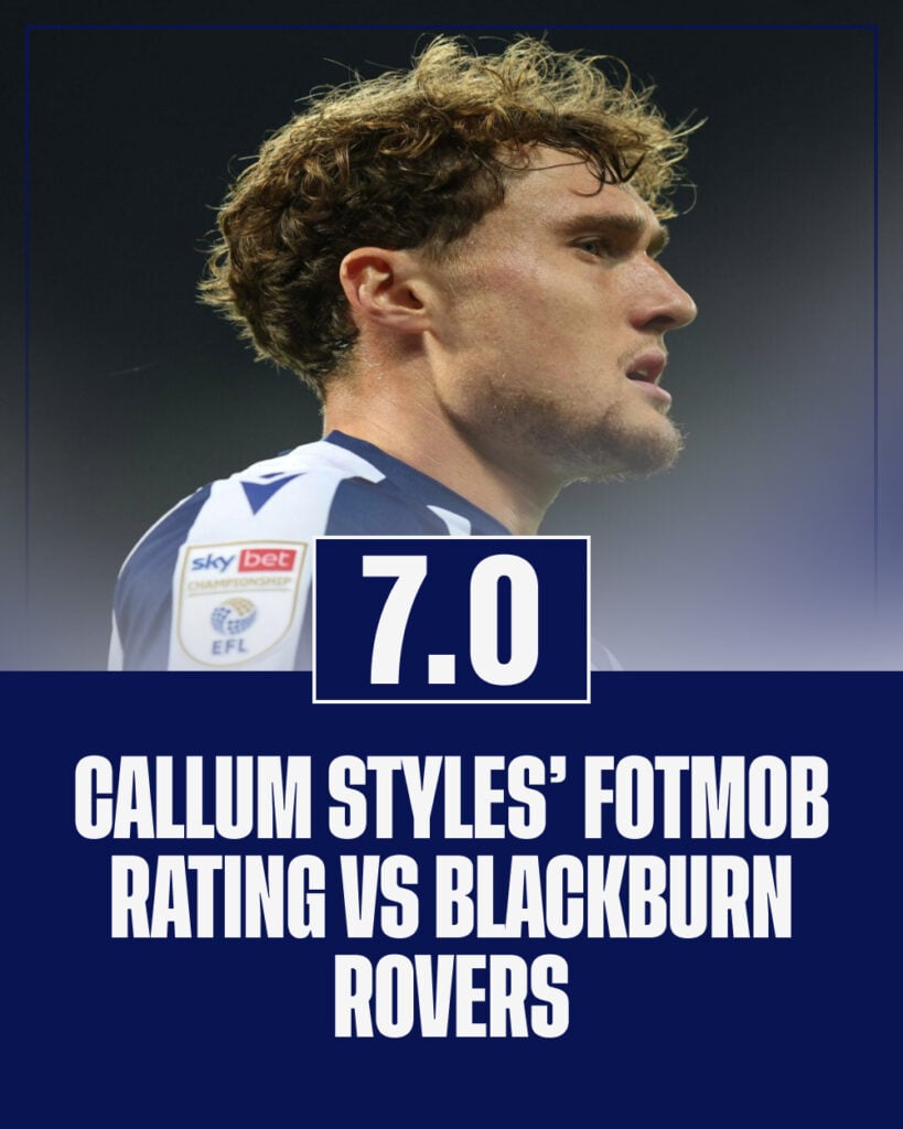 Callum Styles stats against Blackburn Rovers in a 0-0 Championship draw.