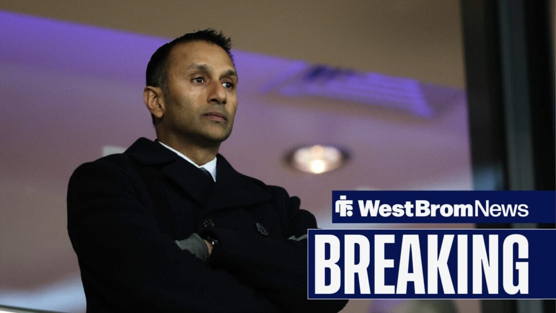 West Brom owner Shilen Patel looking angry.