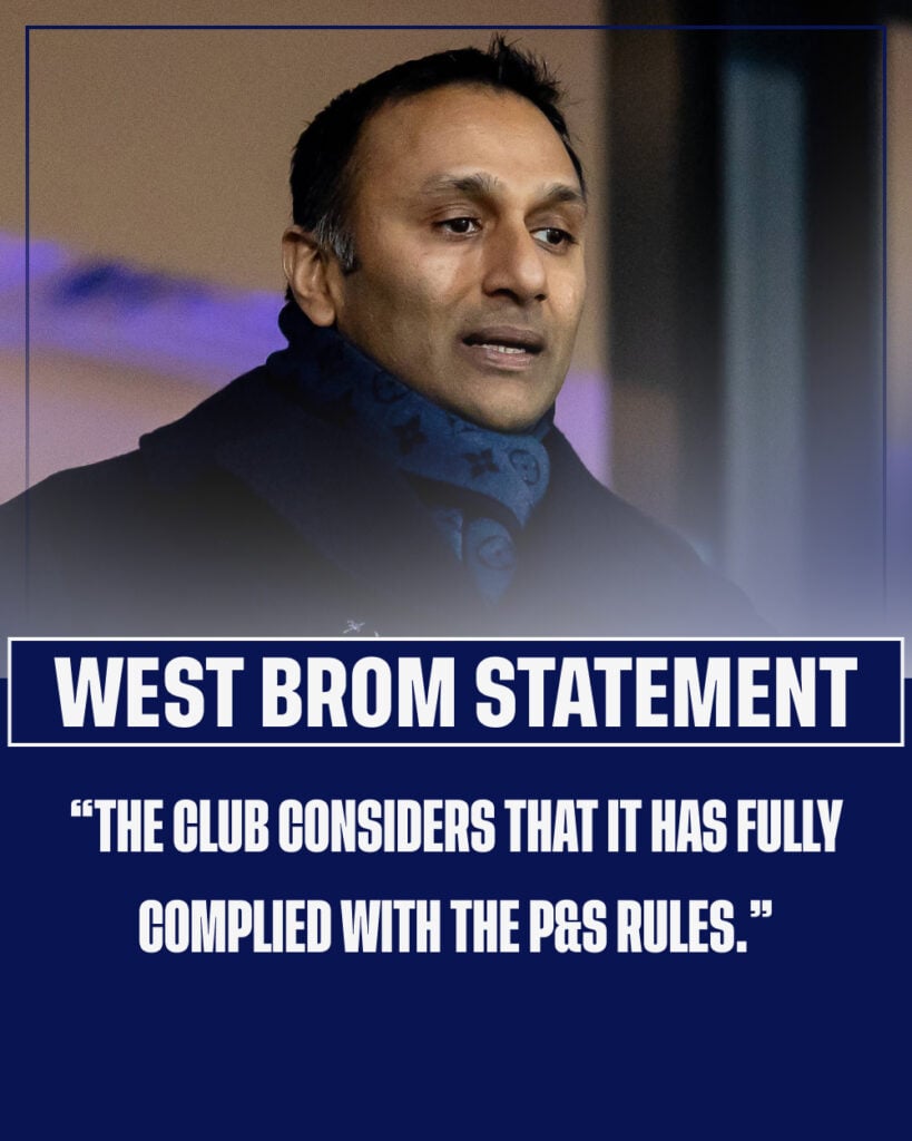 West Brom owner Shilen Patel watching on.