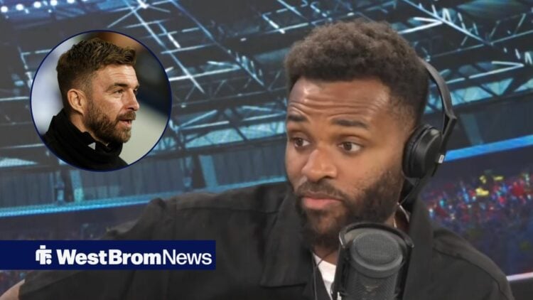 Darren Bent working on talkSPORT, with James Morrison in a circular frame inset