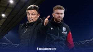 Paul Heckingbottom and James Morrison standing at Deepdale.