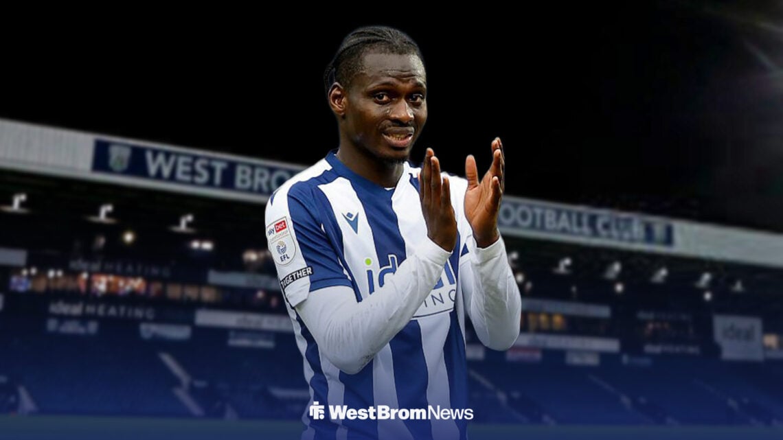 Ousmane Diakite applauds the West Brom fans