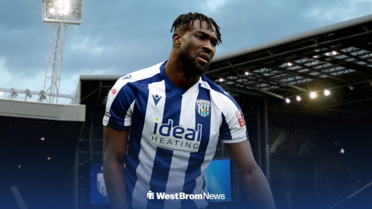 West Brom striker Daryl Dike looking sad in front of The Hawthorns.
