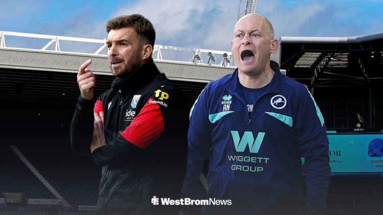 James Morrison and Alex Neil stood in front of The Hawthorns.