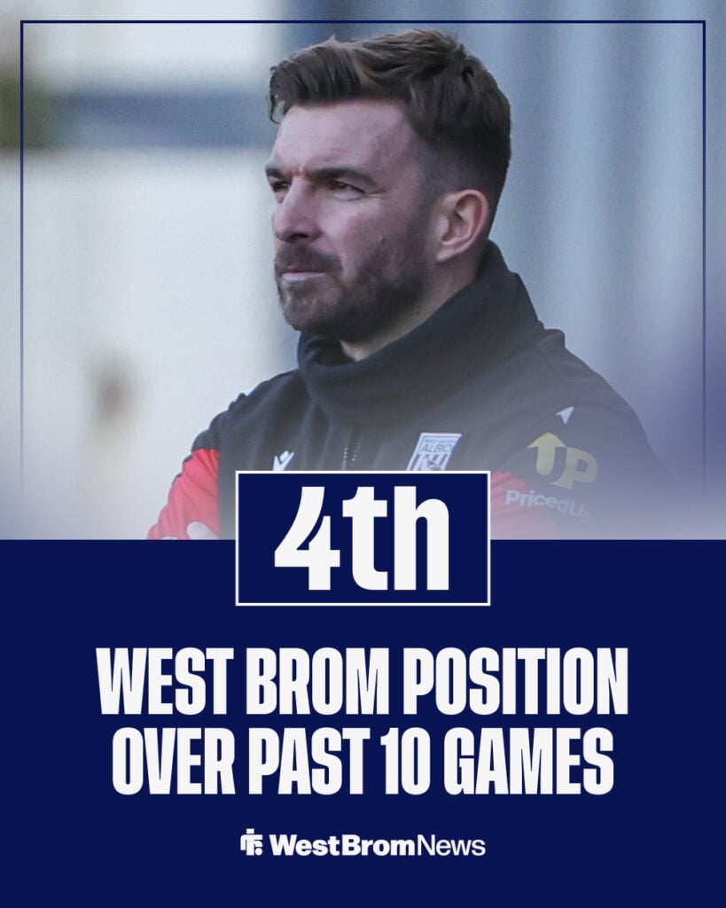 West Brom are fourth in the Championship form table over the past 10 matches