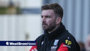 West Bromwich Albion manager James Morrison looks on