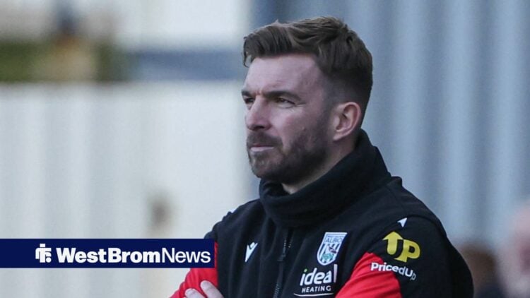 West Bromwich Albion manager James Morrison looks on