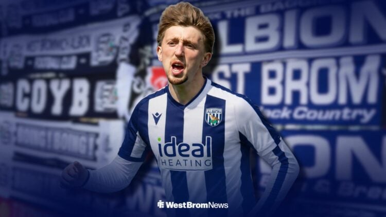 Dan Neil in a West Brom shirt