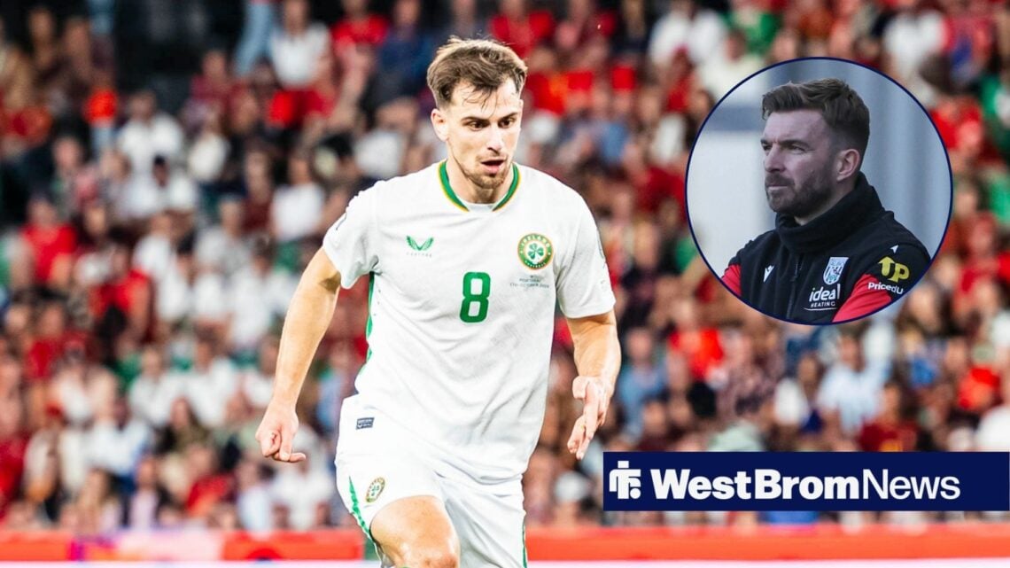 Jayson Molumby in action for Ireland with James Morrison in circular inset