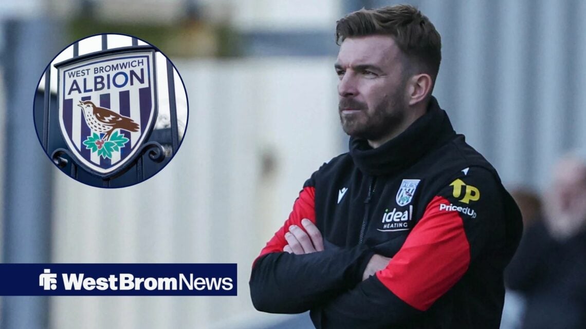 West Bromwich Albion manager James Morrison looks on vs Blackburn Rovers